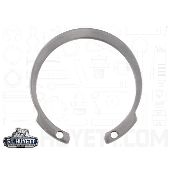 Rotor Clip Internal Retaining Ring, Stainless Steel, Plain Finish, 1.438 in Bore Dia. HOI-143-SS - main